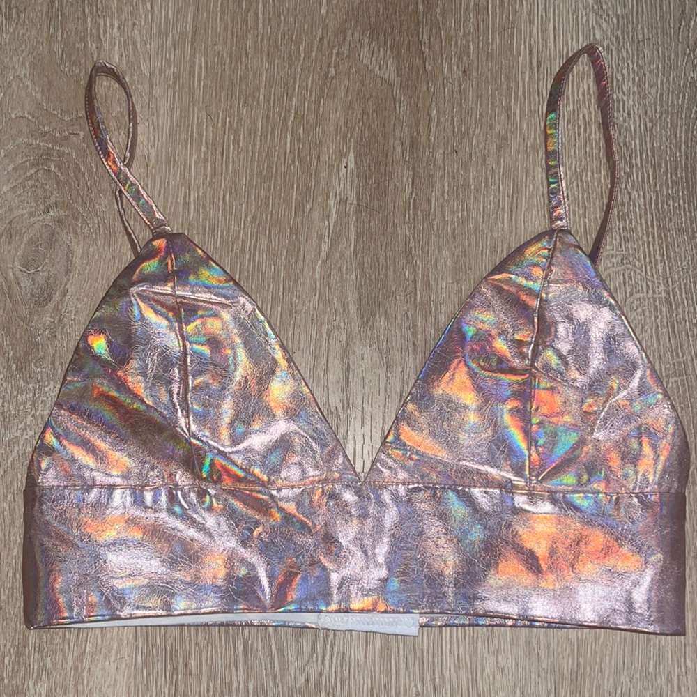 Iridescent bra top